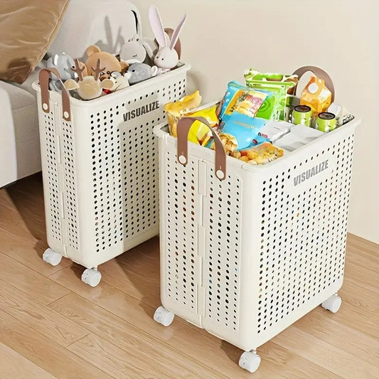 large foldable laundry basket wheels heavy duty collapsible - Temu
